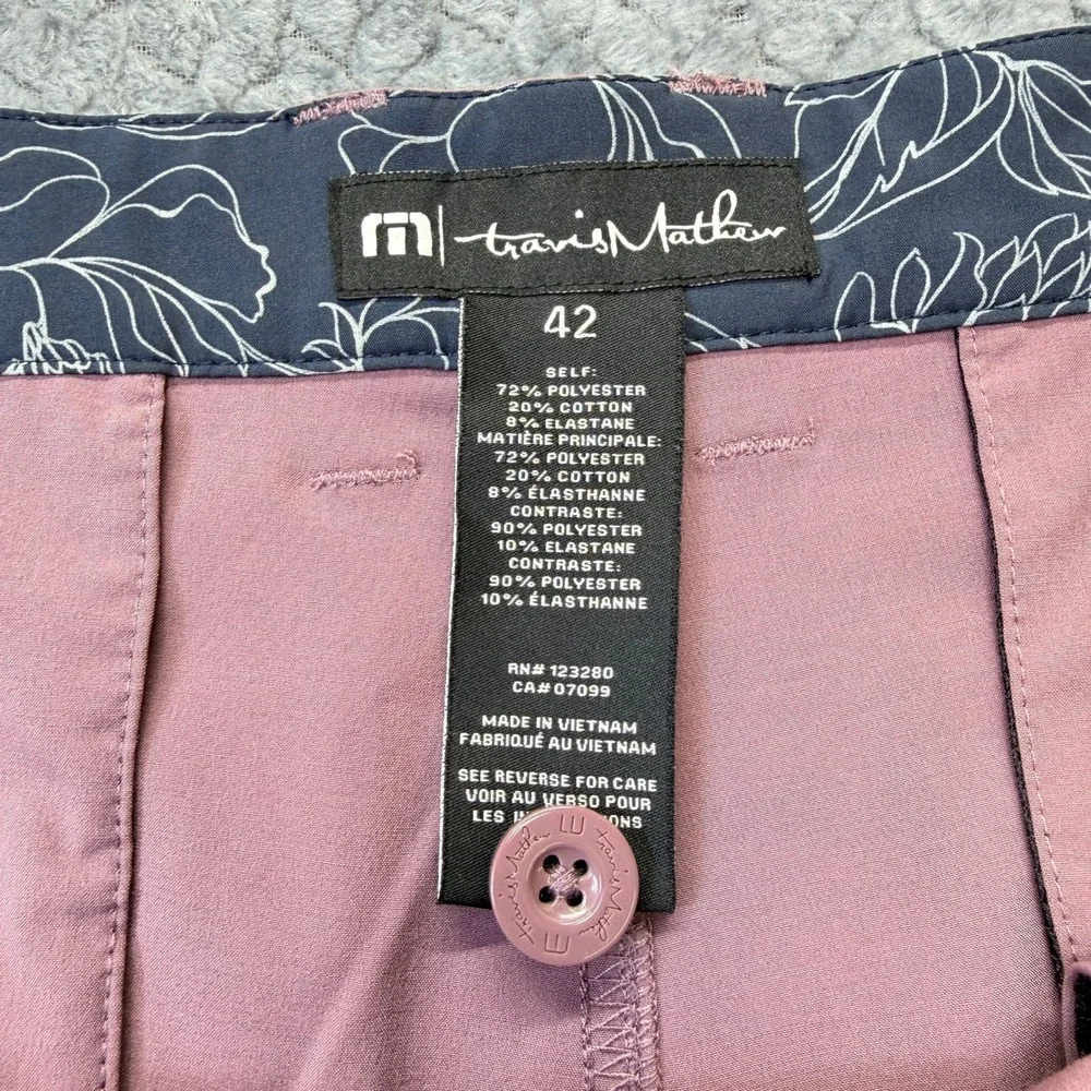 NEW Travis Mathew Mens Golf Shorts‎ 42 Pink Eco Collection Lifestyle Performance